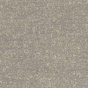 Woven fabric texture, muted gray and pale gold, heathered pattern with visible “bross” and “fabthirty plus” text, dense linen blend.