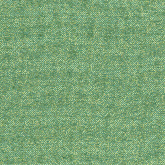 Teal fabric sample with speckled yellowish-green tones, dense weave texture, labeled “bross > fabric (c) fabthirty plus > col. 51” in sans-serif font.