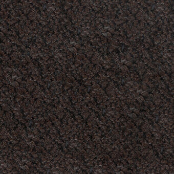 Brown looped pile fabric texture with mottled tones, gray and taupe threads, labeled “bross orsetto col. 98” along the bottom edge.