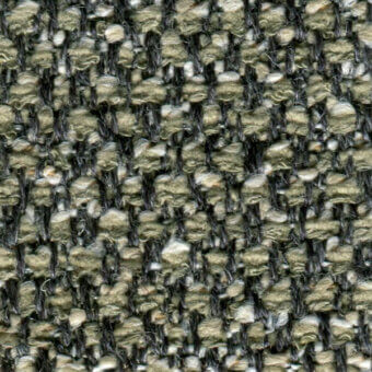 Woven fabric texture, olive green and charcoal gray, heathered with visible fibers and knots; label reads "bross > fabric (c) savanna > col. 952".