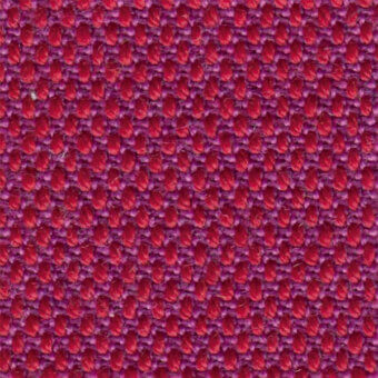 Woven fabric texture with raised purple and red dot pattern in a grid, displaying a subtle horizontal and vertical thread weave.