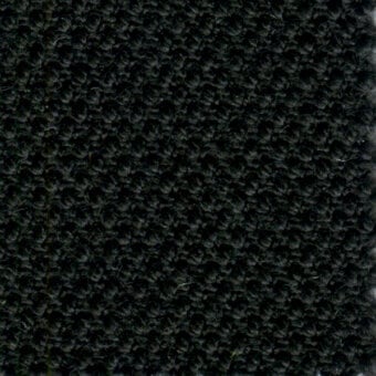 Steelcut fabric texture, deep black color, looped pile weave with nubby surface; text reads "bross > fabric (c) steelcut > col. 190".