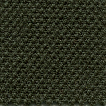 Olive-green looped pile fabric texture, Steelcut collection color 975, dense nubby weave with matte finish and clean cut edges.