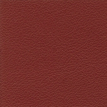 Woven textile sample in reddish-brown with a dense, uniform weave and subtle tonal variations; label reads “bross > leather (d) sweet > col. 533”.