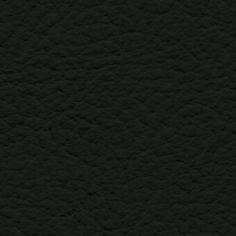 Dark leather texture sample, col. 201, displays a matte finish with dense, irregular raised patterns and crevices across a uniform black surface.