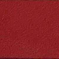 Red leather swatch displaying a granular texture, with “cprn homood” text identifying brand, material, and color code CL2000 col. 39.