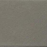 Leather swatch, gray-green tone, matte finish, displaying natural grain texture with dark border and product code text along the bottom edge.