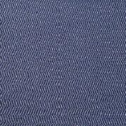 Herringbone fabric texture in muted blue, dense weave with tonal variations, matte finish, outdoor material sample co1004 col. from CPRN Homood.