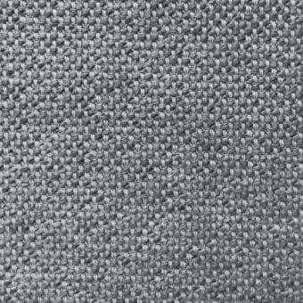 Gray woven fabric texture with a repeating square pattern, displaying a nubby surface and subtle tonal variations; “casa casati” label visible.