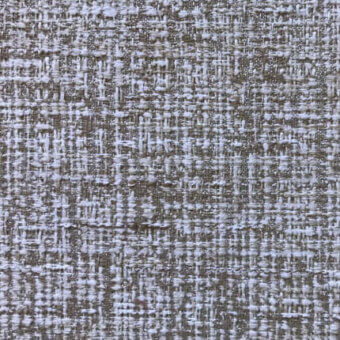 Woven tweed fabric, gray-brown and off-white, dense speckled texture with visible threads; label reads "casa casati lulù".