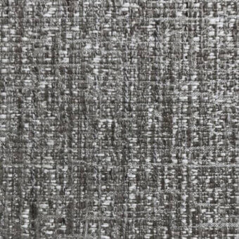 Gray tweed fabric texture with speckled pattern, dense weave, and raised surface; casa casati lulù textile sample detail.