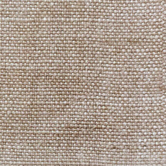 Woven fabric texture in beige and light brown tones displays a dense, irregular grid pattern with visible fibers and a matte finish.