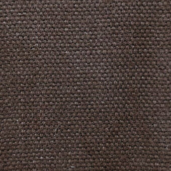 Brown woven fabric texture with a nubby surface and visible fibers, displaying the “casa casati > fabric (b) > rock > rock 34” label.