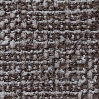 Woven fabric texture, brown and beige tones, irregular speckled pattern with nubby surface; Casa Casati Thomas collection textile sample.
