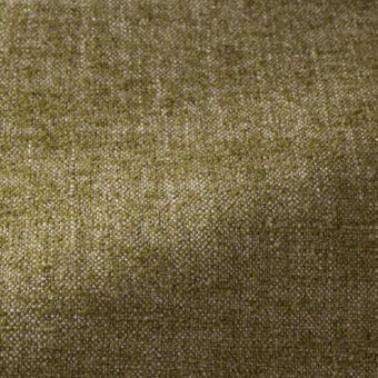 Olive-green fabric sample, “Arsene 024” collection, displays a dense grid weave with a heathered texture and matte finish.
