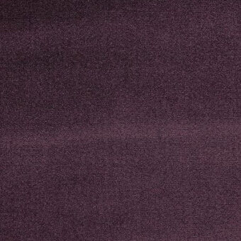 Purple casa casati fabric sample with a dense woven texture and slight sheen, labeled “splendido,” displaying a subtle vertical grain.
