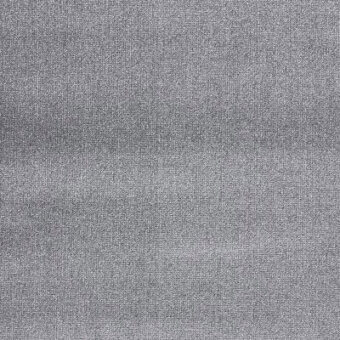 Casa Casati Splendido fabric sample, gray woven texture, matte finish, tonal gradient, brand name visible in lower left corner.