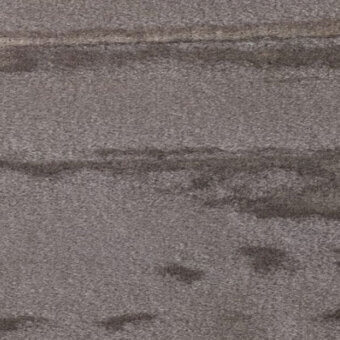 Casa Casati fabric sample, muted gray woven textile, heathered texture with horizontal striations and a short, plush pile.