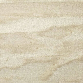 Casa Casati Orsetto fabric sample, beige and tan woven texture, dense pile with undulating pattern and matte finish.