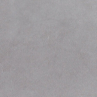 Gray nubuck leather texture sample displaying a granular surface with light flecks and “casa casati” branding.