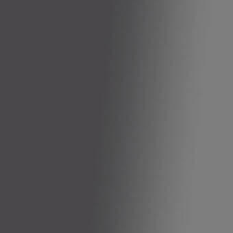 Frameless mirror with fumé grey gradient finish, transitioning from dark to light grey, against a solid grey background with product text.