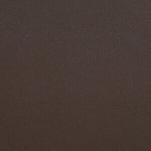 Saddle leather swatch in caffè color displays a fine grain texture, matte finish, and natural tone variations, labeled “casa casati”.