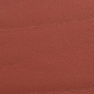 Saddle leather rosso bulgaro displays a reddish-brown hue, textured grain, and horizontal seam across a neutral background.