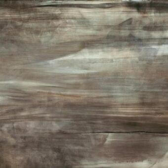 Polished wood grain texture with horizontal lines in shades of brown, beige, and gray, featuring a dark crack and smooth, reflective finish.