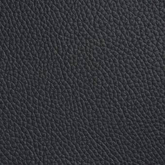 Dark gray pebbled leather texture with a dense, repeating pattern of small bumps and a matte finish, showcasing tonal variations.