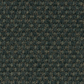 Woven fabric sample, muted teal color, dense texture with raised circular nodes and grid pattern, suggesting a durable natural fiber composition.