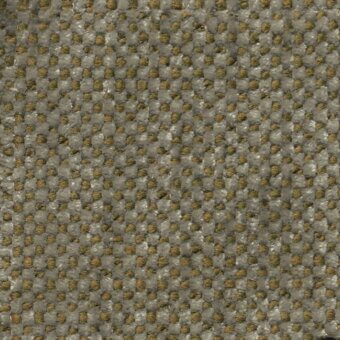 Gemma Plus 90 Large fabric sample, muted gray with golden-yellow speckles, dense woven texture in a horizontal-vertical grid pattern.