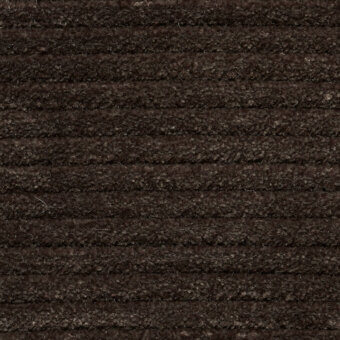 Dark brown ribbed fabric sample with vertical lines, looped pile texture, from the Cierre1972 Harlem 705 collection.