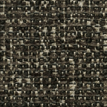Lucinasco fabric texture, dark charcoal tweed with beige and off-white yarns, irregular nubby weave, matte finish.