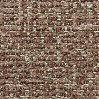 Lucinasco 25 fabric texture, brown and beige tweed weave, repeating nubby pattern with grid-like structure, coarse tactile surface.