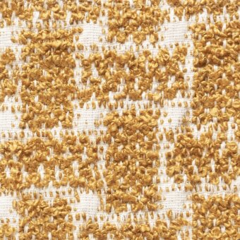 Woven fabric texture, cream and golden-yellow, with dense parallel bands of nubbed material forming a tactile, grid-like surface; Cierre1972 parallel 060.