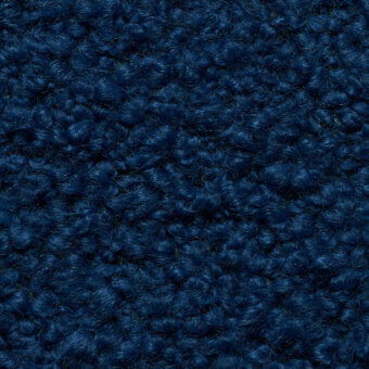 Smilla 20 stretch knit fabric, deep blue color, looped pile texture with nubby surface and dimensional pattern.