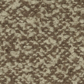 Vellus fabric sample, beige and brown tones, dense looped fibers create a plush, textured surface from the cierre1972 collection.