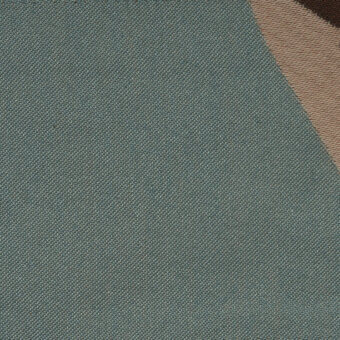 Allure fabric swatch, teal woven texture, dense granular weave, with light beige fabric edge, diffused lighting, cierre1972 collection.