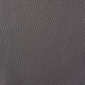 Gray leather texture with pebble-grain pattern, displaying a consistent medium tone and uniformly distributed, rounded indentations across the surface.