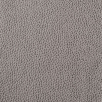Gray leather texture with pebble-grain pattern, exhibiting small bumps and a matte finish, suggesting durability and a tight grain structure.