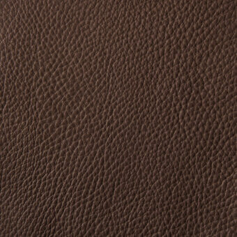 Brown leather texture with a repeating pattern of small bumps and creases, exhibiting a matte finish and natural grain variation.