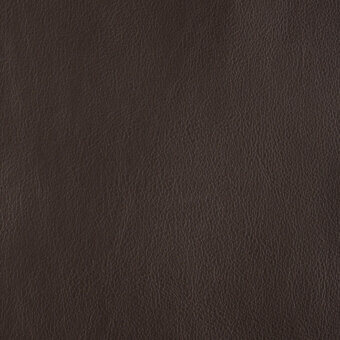 Dark brown leather texture with a fine, dense grain and matte finish, displaying subtle tonal variations and a visibly pebbled surface.