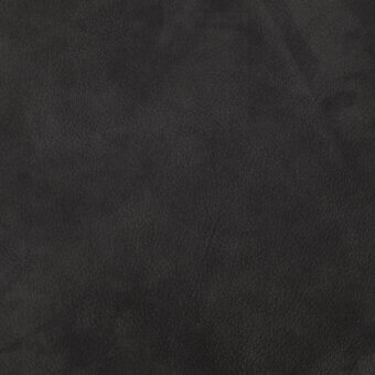 Black velour leather texture displaying a dense, raised grain with tonal variations and a soft, plush nap against a neutral backdrop.