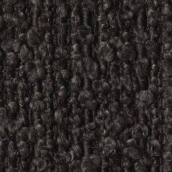 Charcoal gray woven fabric texture features rounded, bulbous forms and vertical strands, creating a nubby, matte surface with a subtle mottled pattern.