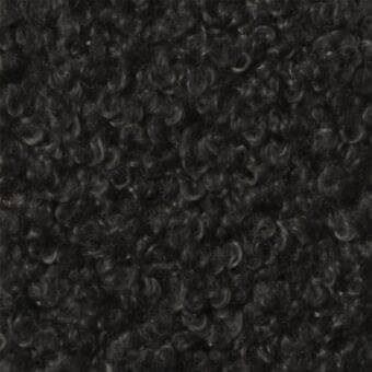 Black coiled loop fabric texture, dense arrangement, matte finish, from Constantini Pietro collection, nubby felt-like surface.