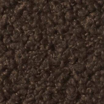 Chocolate brown looped pile fabric texture with dense, uneven loops and a matte finish, ideal for upholstery and soft furnishings.