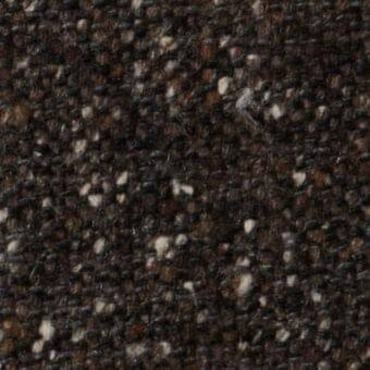 Dark brown woven fabric texture, n06 Costantini Pietro, with beige and cream heathered fibers, irregular nubby weave, warm earthy tone.