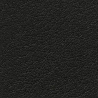 Dark gray leather texture sample, “837,” shows dense grain with irregular bumps, a matte finish, and subtle porosity.