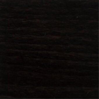 Ebony seating fabric close-up displays a dense, matte texture with subtle tonal variations and a fibrous woven appearance; sample labeled "ebony hg".