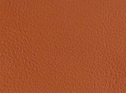 Leather texture sample in zucca color with a pebbled grain and matte finish, displaying tonal variations for depth.